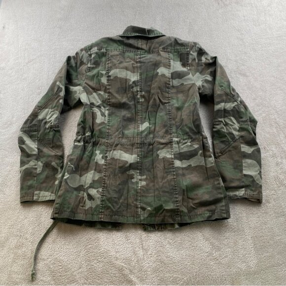 Sound & Matter Women Military Jacket Small Studded Camo Cotton Polyester Utility - Picture 11 of 11